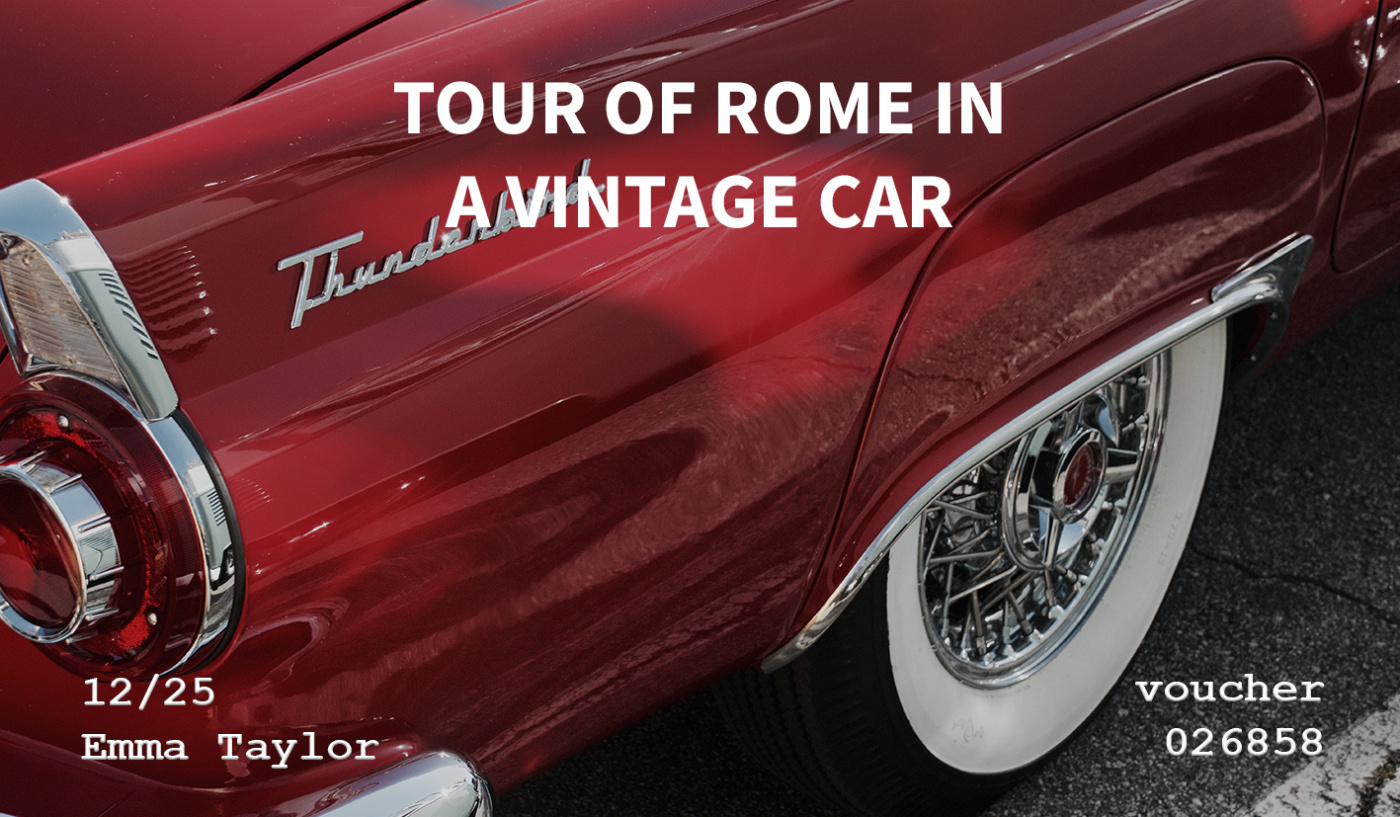 Tour of Rome in a vintage car