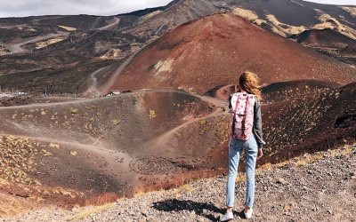 Automobile tour on the Etna volcano