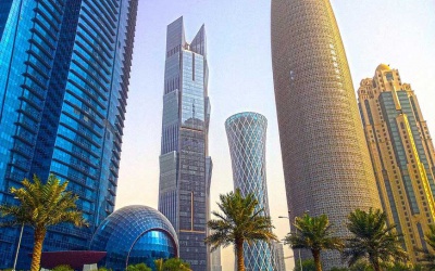 Traditional and modern Doha (Qatar)